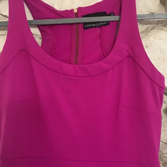 EUC Cynthia Rowley Magenta Fit & Flare Dress Size: Small (S) MSRP $138 - Picture 5 of 11